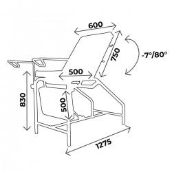 dimensions fauteuil de gynécologie