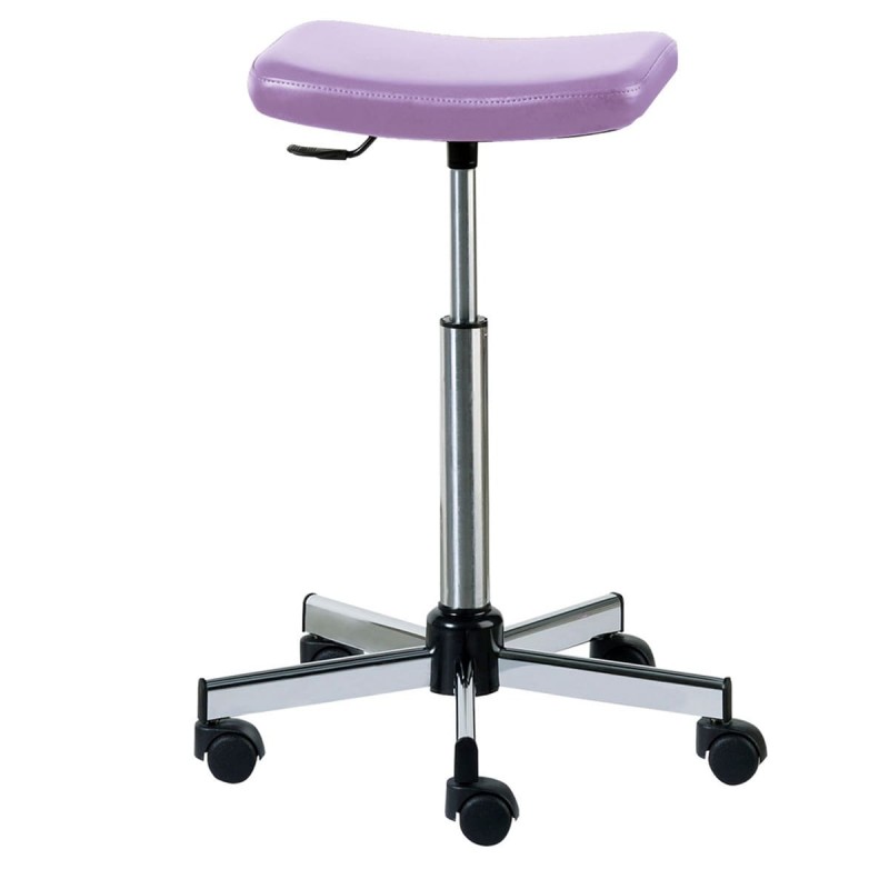 Tabouret assise rectangulaire base chromée Carina Medical