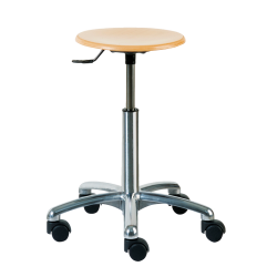 Tabouret assise ronde bois Carina Medical Teamalex