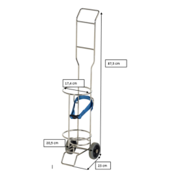 Chariot Oxycart pour bouteille d'oxygène - Insuffisance respiratoire