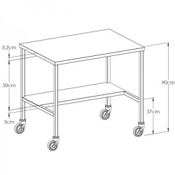 dimensions table de conditionnement Teamalex Medical