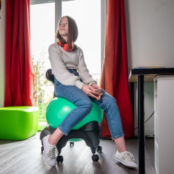 Chaise ergonomique avec ballon Tonic Chair Originale vert teamalex
