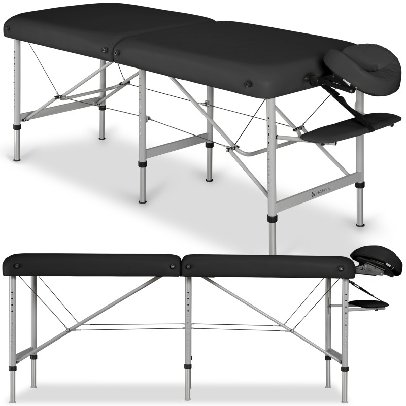 Table de massage pliante noire Teamalex Medical