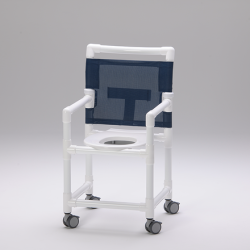 Chaise de douche et toilettes avec lunette ergonomique bleu fonçé Teamalex