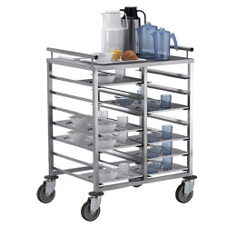 Chariot petit-déjeuner inox 2 compartiments Teamalex Medical