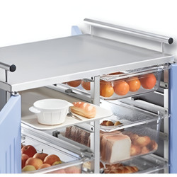 exemple Chariot petit-déjeuner en inox avec 4 portes Teamalex Medical