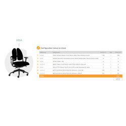 Siège ergonomique duo-back XDB/XBA Teamalex Medical