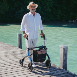Déambulateur 4 roues Rollator carbone Saljol Teamalex Medical