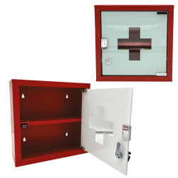 Armoire à pharmacie en tôle à fermeture magnétique Teamalex Medical