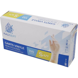 Lot 10 boites de 100 Gants en vinyle non-poudrés médical Teamalex Medical