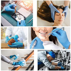 Lot 10 boites de 100 Gants en nitrile non-poudrés médical Teamalex Medical