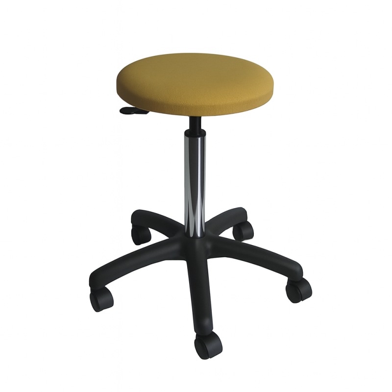 Tabouret médical piètement polyamide teamalex coloris jaune Tabouret médical piètement polyamide teamalex coloris jaune