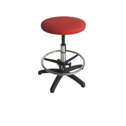 Tabouret médical piètement polyamide avec repose pieds teamalex