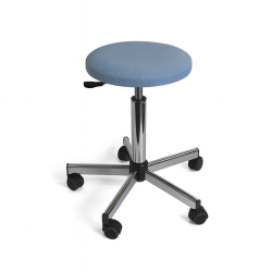 Tabouret de laboratoire acier chromé sur roulettes teamalex