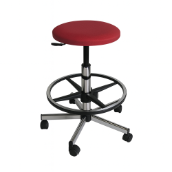 Tabouret de laboratoire acier chromé sur roulettes teamalex medical