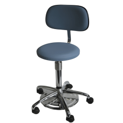 Tabouret médical commande au pied avec dossier Teamalex Medical