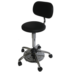 Tabouret médical commande au pied avec dossier Teamalex Medical
