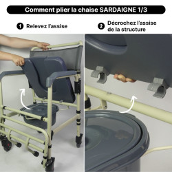 Chaise percée médicale mobile Modulable Sardaigne - Teamalex Médical