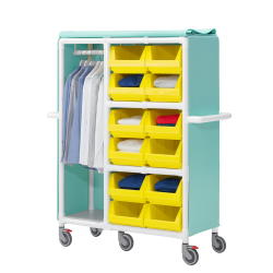 Chariot à linge pour linge suspendu et plié teamalex