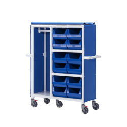 Chariot à linge pour linge suspendu et plié bleu teamalex