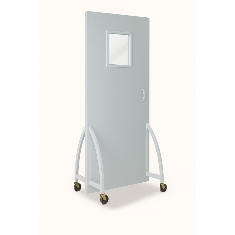 Paravent mobile plombé avec vitre teamalex medical
