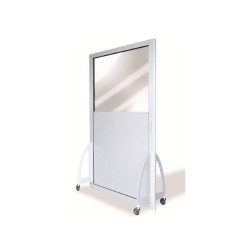 Paravent mobile plombé avec écran panoramique Teamalex Medical