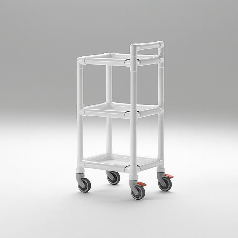 Chariot de soins inoxydable et léger 3 étagères Teamalex Medical