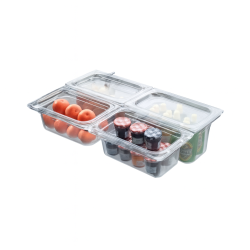 Bac GN 1/4 avec couvercle haut. 15 cm teamalex medical