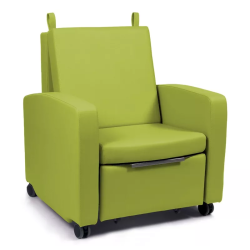 Fauteuil lit d'accompagnant 1 place avec caisson teamalex medical vert
