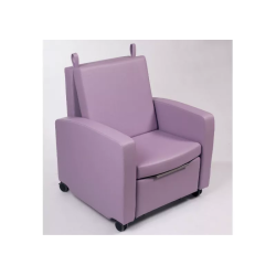 Fauteuil lit d'accompagnant 1 place avec caisson teamalex medical lavande