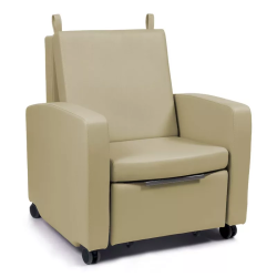 Fauteuil lit d'accompagnant 1 place avec caisson teamalex medical beige