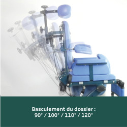 Chaise douche wc enfant Pelican dossier relevable teamalex