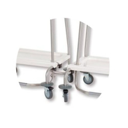 Système d'accrochage entre portes-sacs à clapet hermétique teamalex medical