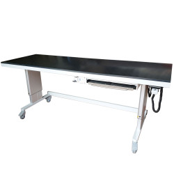 Table radiotransparente mobile à hauteur variable avec tiroir teamalex medical