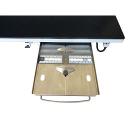 Table radiotransparente mobile à hauteur variable avec tiroir teamalex