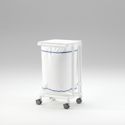Chariot à linge sale à roulettes 1 sac teamalex medical