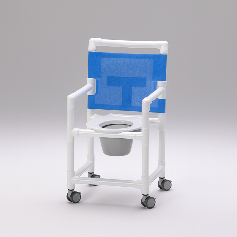 Chaise de douche et toilette percée multifonctionnelle teamalex medical