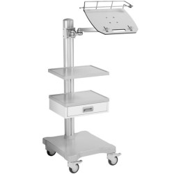 Chariot informatique mobile 1 tiroir et 1 tablette support ordinateur teamalex