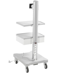 Chariot informatique mobile 1 tiroir et 1 tablette teamalex avec prise