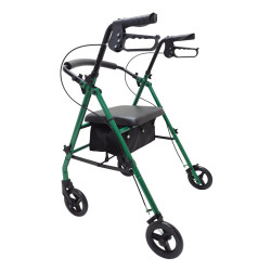 déambulateur Rollator 4 roues acier teamalex