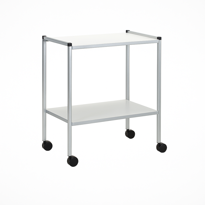 Guéridon laqué 2 plateaux stratifié 600x400mm teamalex