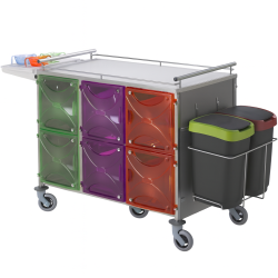 Chariot petit-déjeuner inox 3×7 niveaux – 12 portes teamalex medical