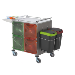 Chariot petit-déjeuner inox...