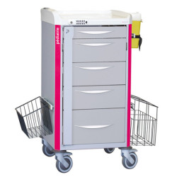 Chariot de soins 400x400 5 tiroirs télescopiques teamalex medical