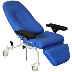 Fauteuil de prélèvement sur roulettes Teamalex Medical semi allongé