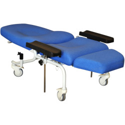 Fauteuil de prélèvement sur roulettes Teamalex Medical allongé