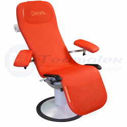 Fauteuil de prélèvement sanguin sur socle Dénéo Promotal tomate teamalex