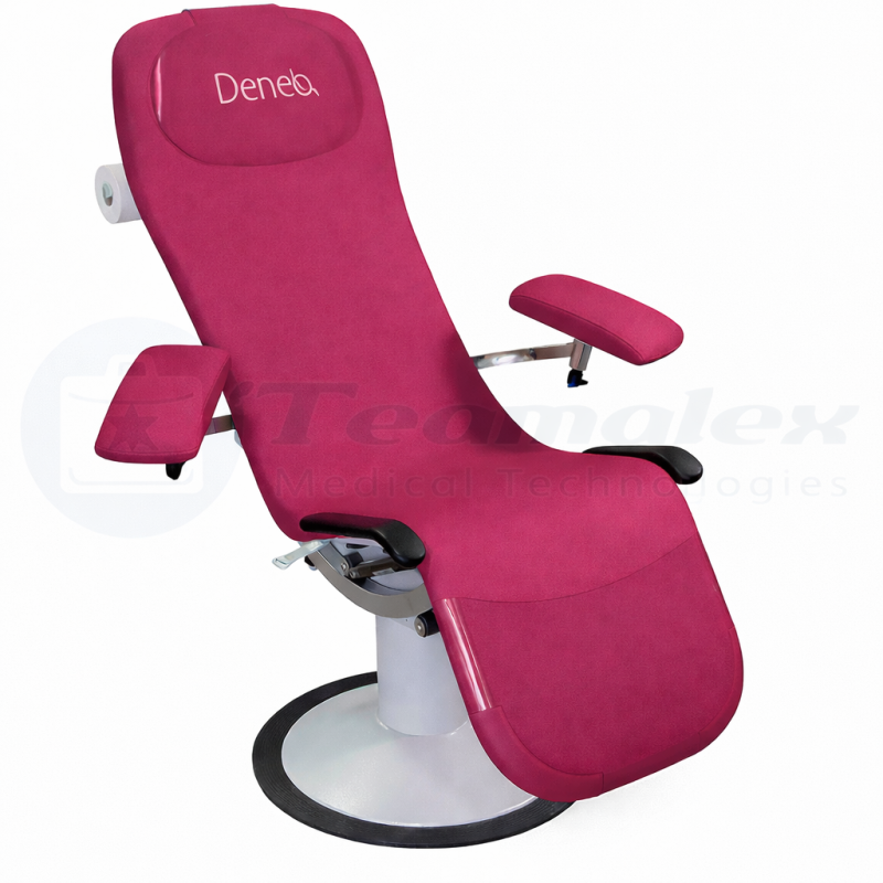 Fauteuil de prélèvement sanguin sur socle Dénéo Promotal fuschia teamalex