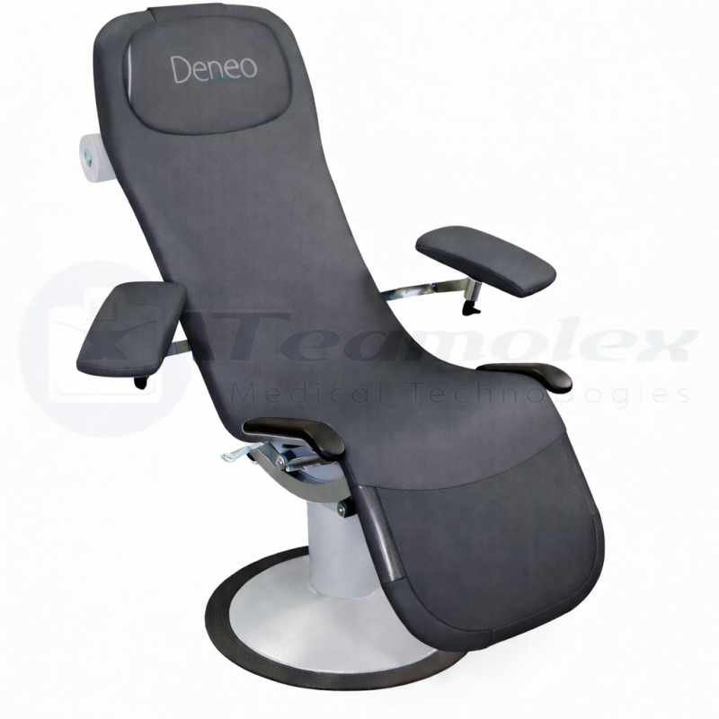 Fauteuil de prélèvement sanguin sur socle Dénéo Promotal gris Teamalex
