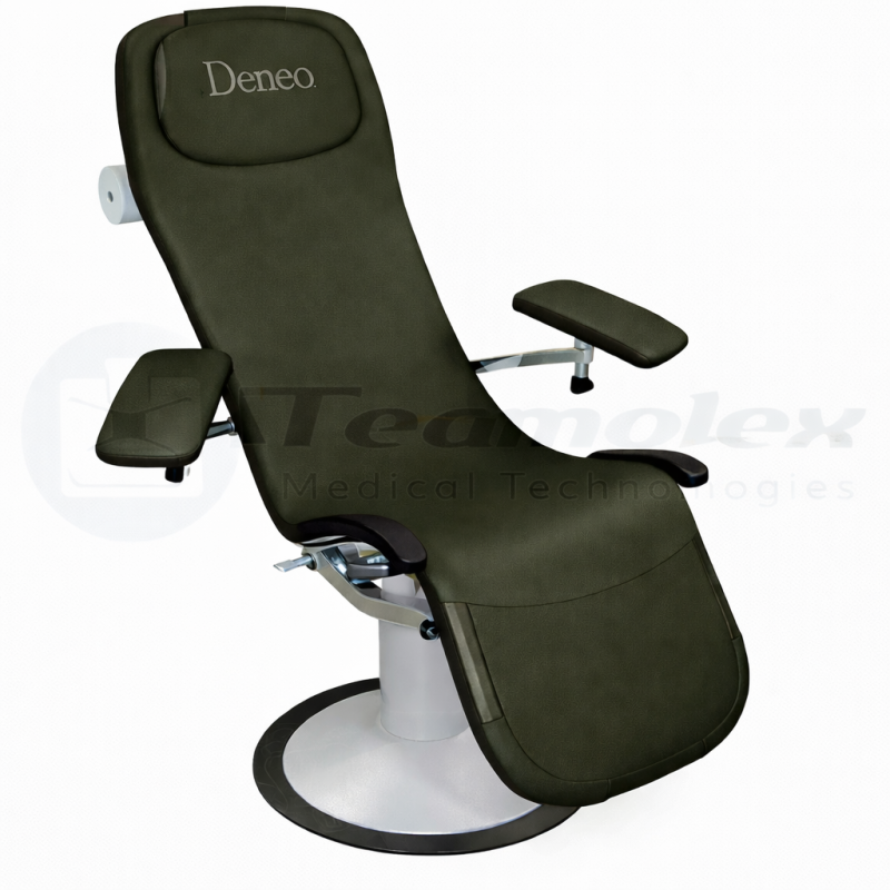Fauteuil de prélèvement sanguin sur socle Dénéo Promotal végétal teamalex